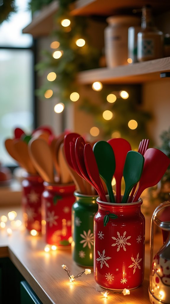 jolly colorful utensil holders