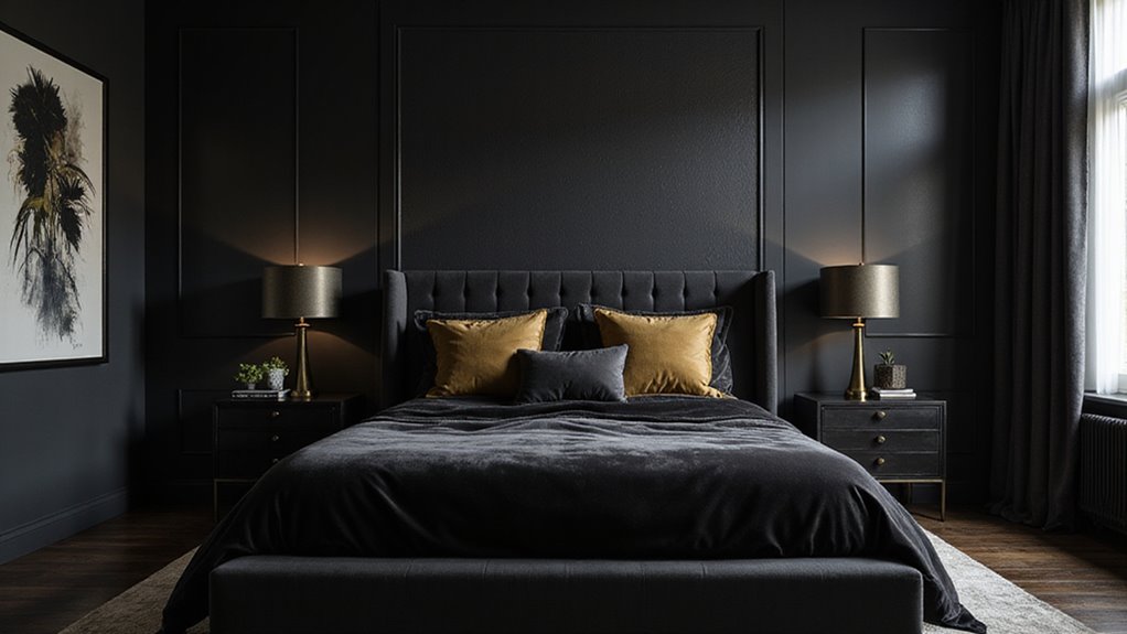luxe black bedroom inspiration