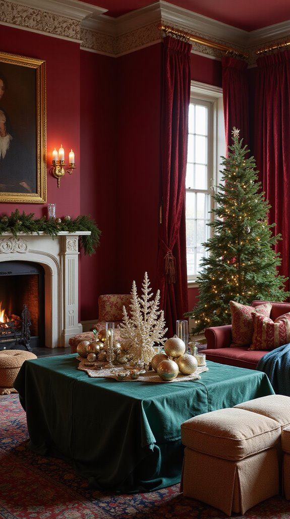luxurious christmas fabric ideas