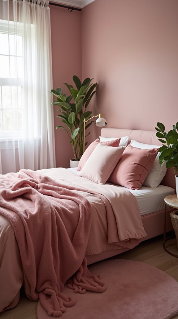 luxurious cozy pink comfort