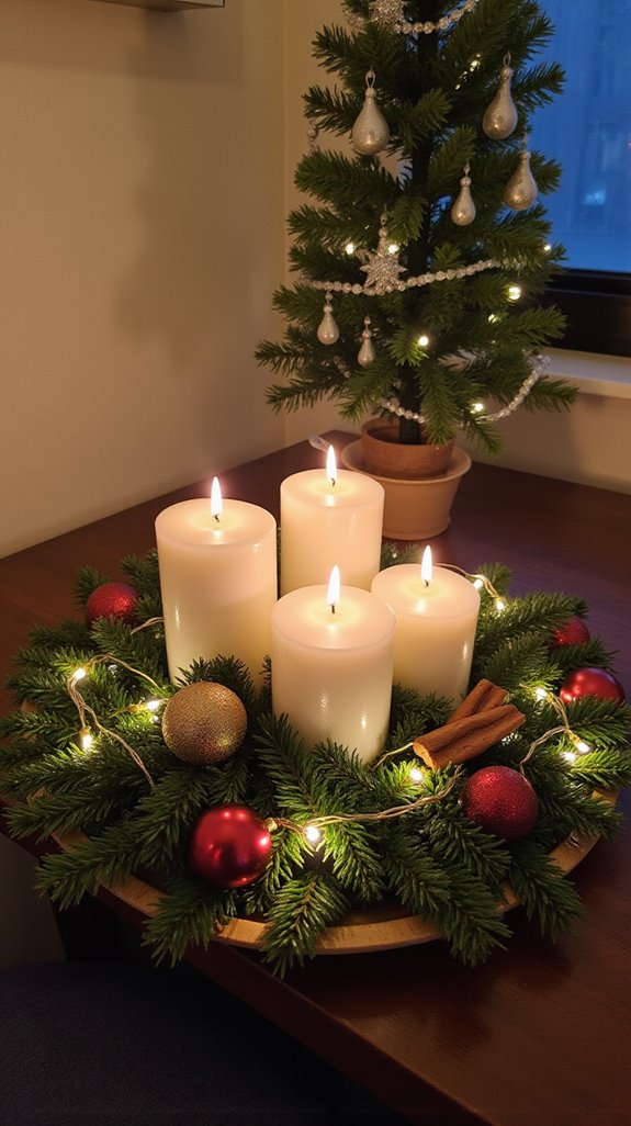 magical festive candle arrangements