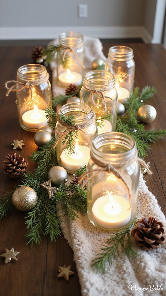 mason jar lantern decor