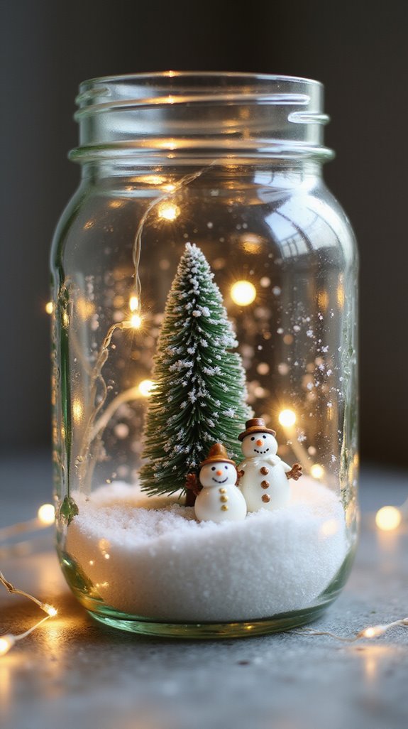mason jar winter decorations