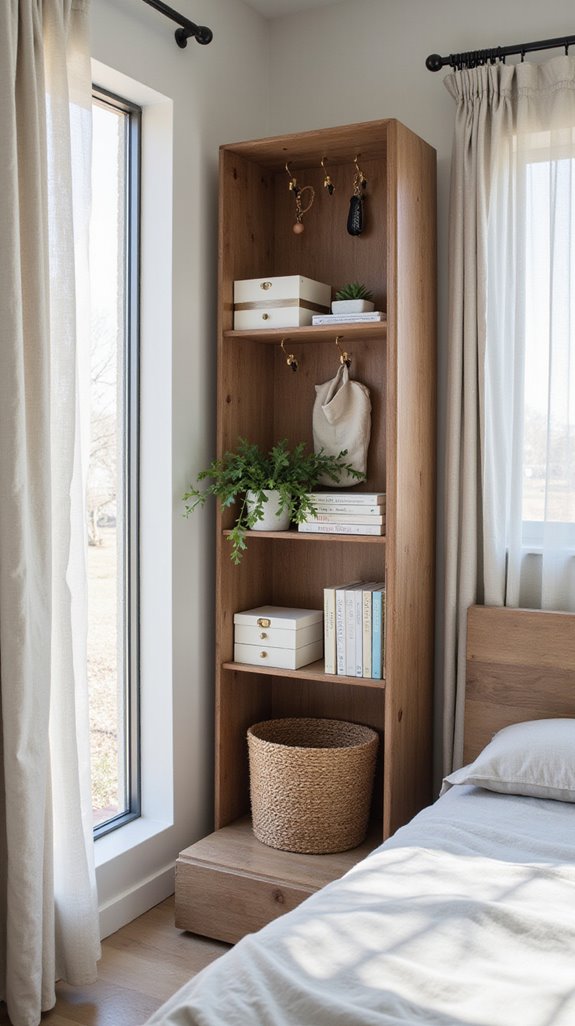 maximize space with shelving