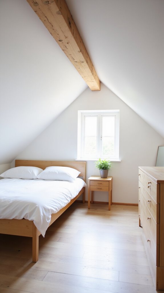 minimalist attic bedroom furniture