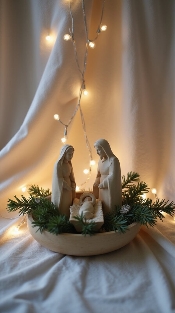 minimalist nativity scene decor