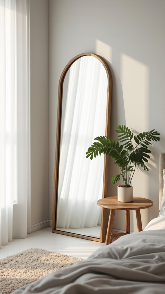 mirrors expand bedroom space