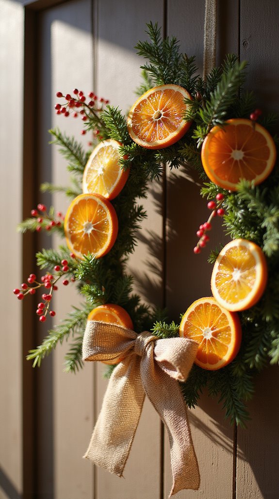 natural citrus slice wreath