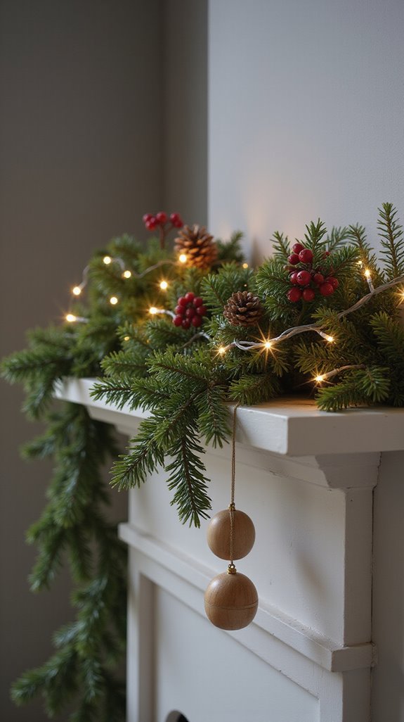 natural holiday garland decoration