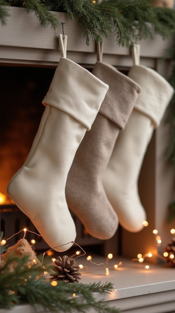 neutral stockings create warmth