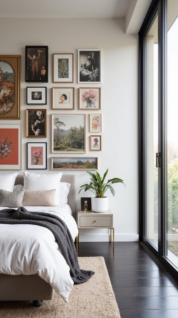 personalized vibrant gallery wall