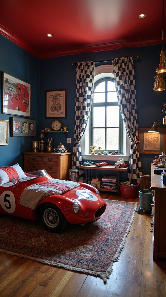 racing inspired bedroom transformation