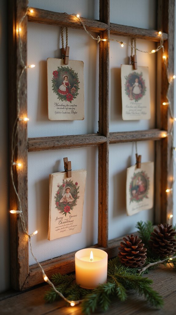 reclaimed frame holiday display