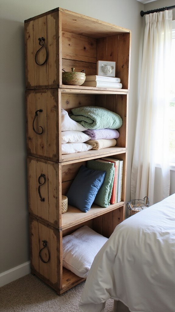 repurposed crates for decor