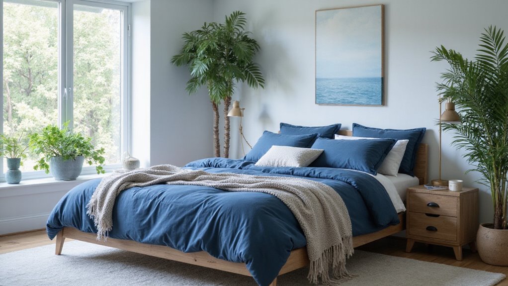 restful blue bedroom designs