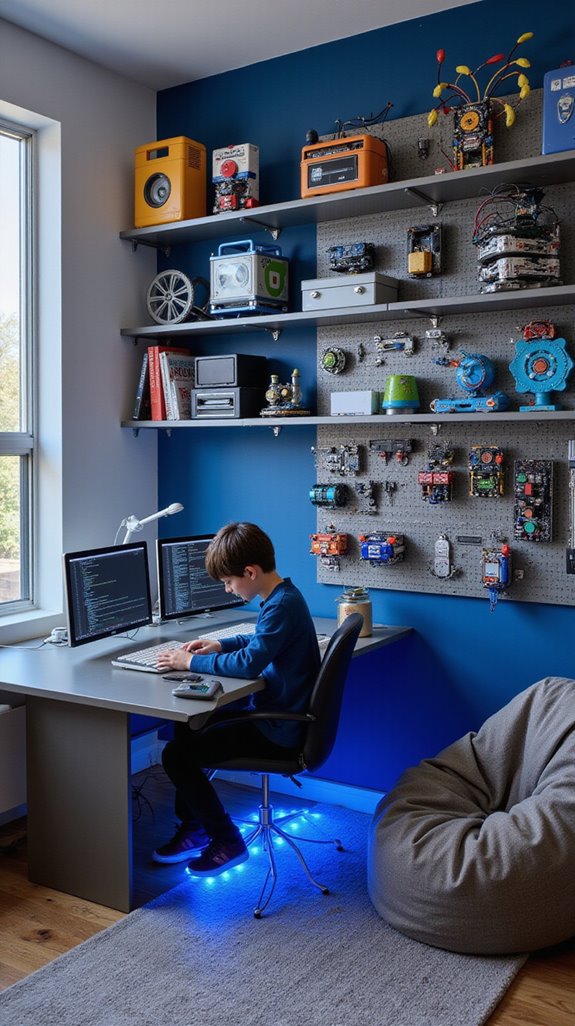 robotics and tech workspace