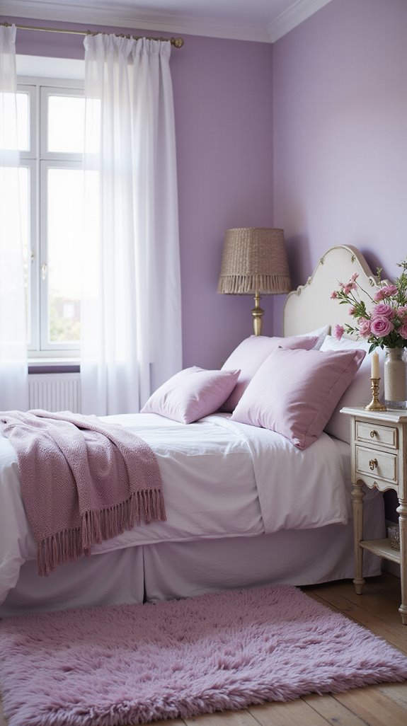 romantic lavender bedroom retreat