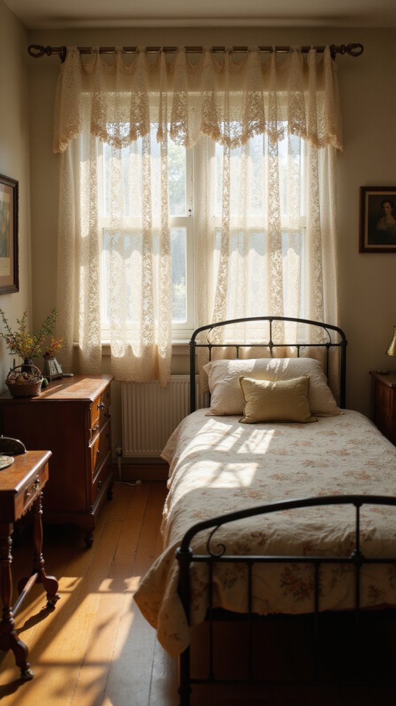 romantic vintage lace curtains