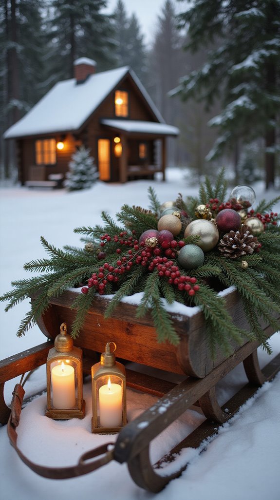 rustic sled holiday decor