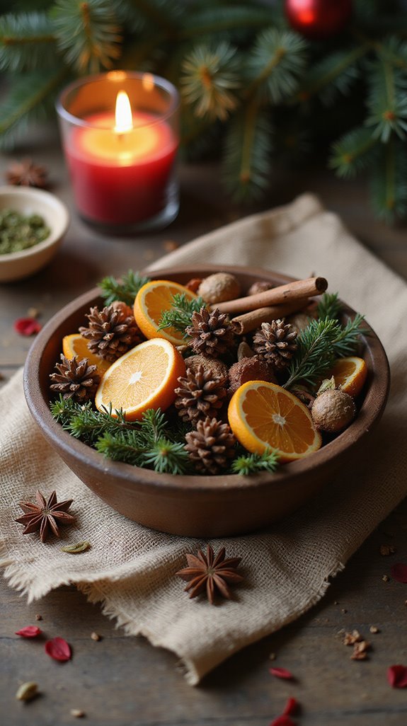 seasonal potpourri rustic bowls