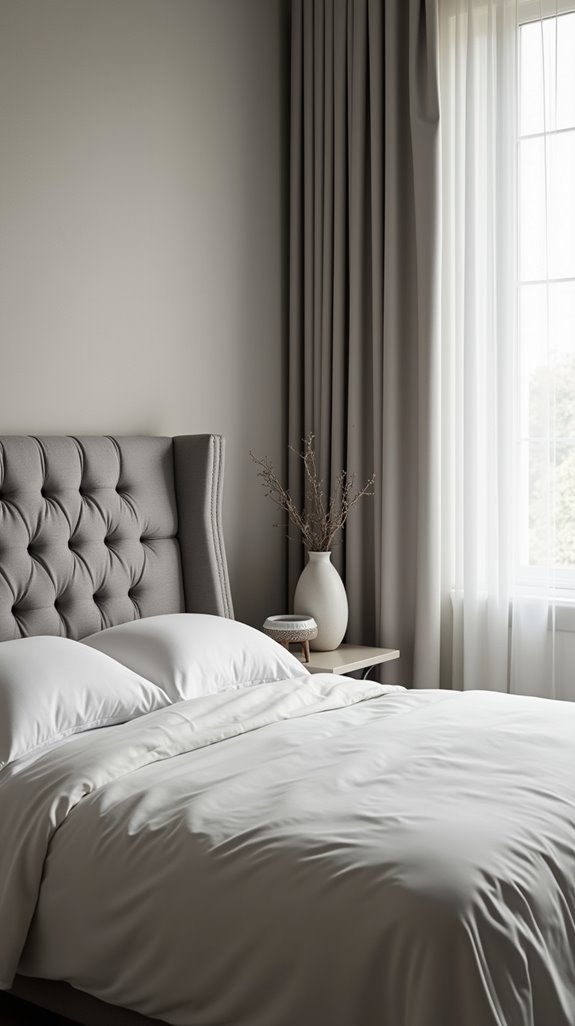 soft grey textured walls