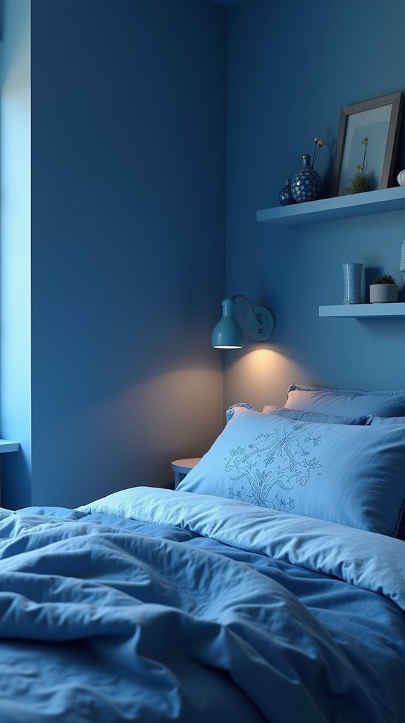 soothing blue bedroom lighting