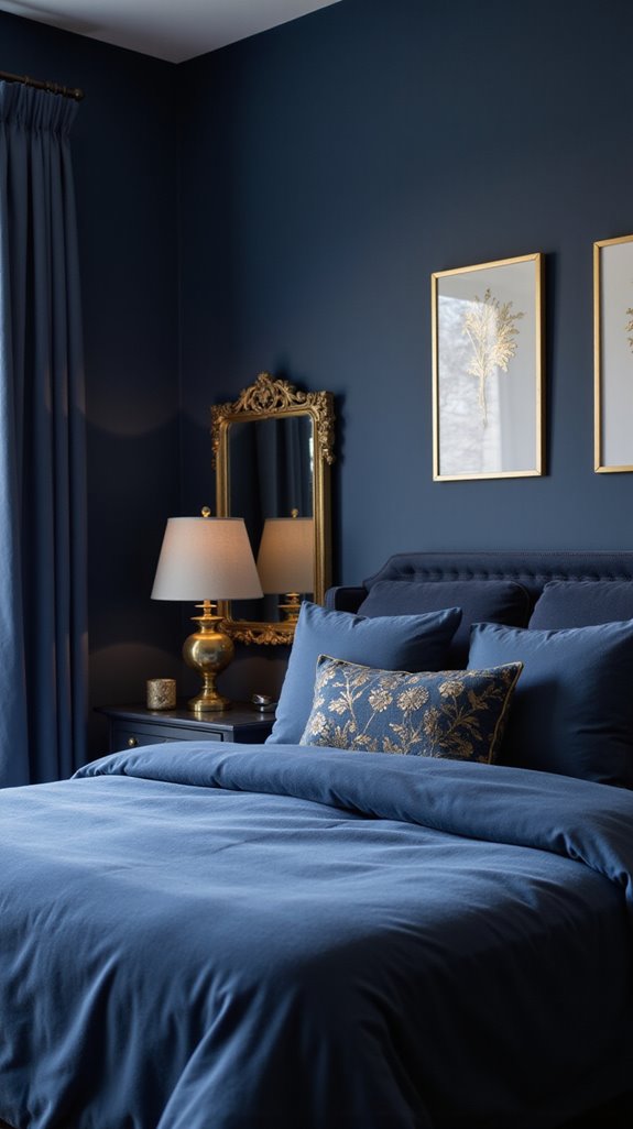 sophisticated navy and gold