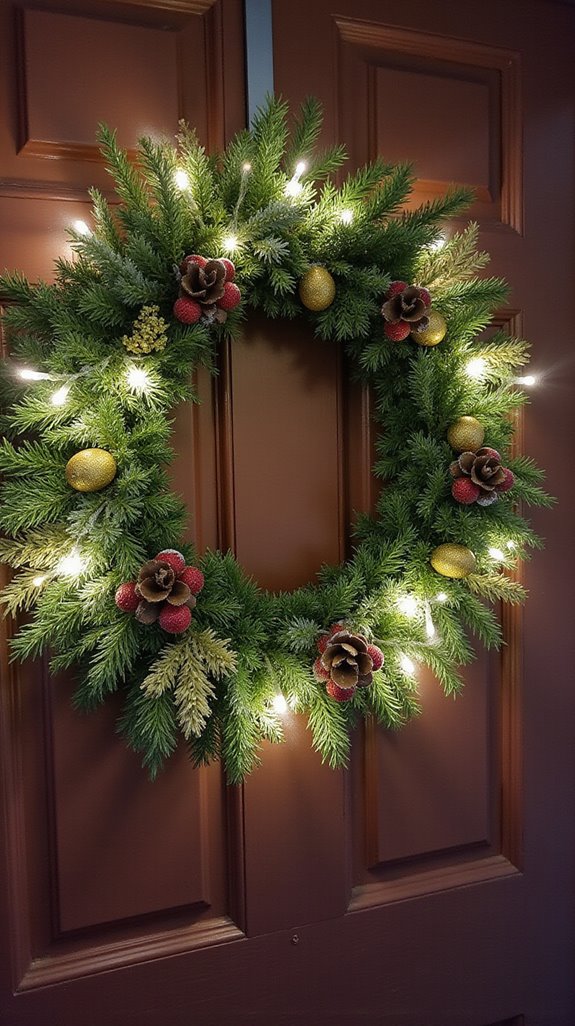 sparkling holiday wreath decor