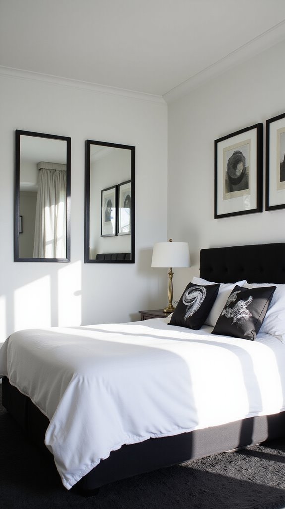 stylish mirrors enhance space