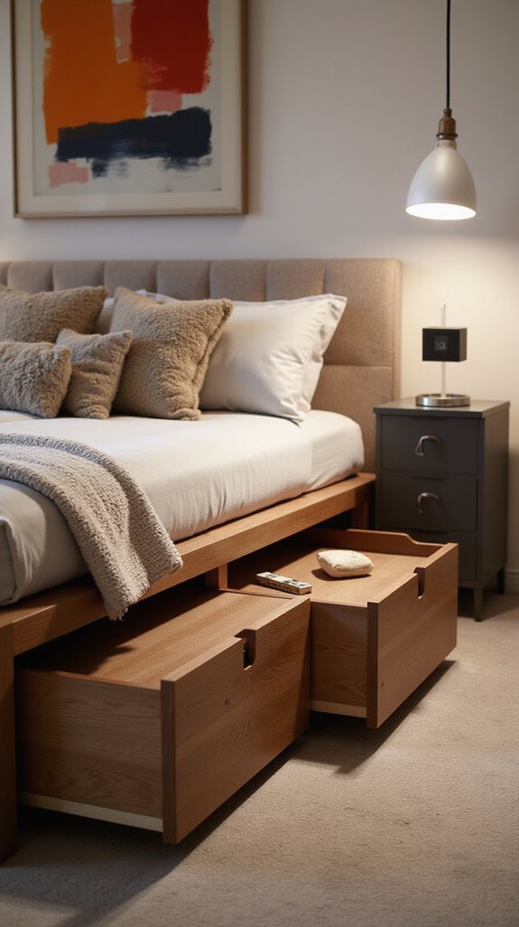 stylish storage bed solutions