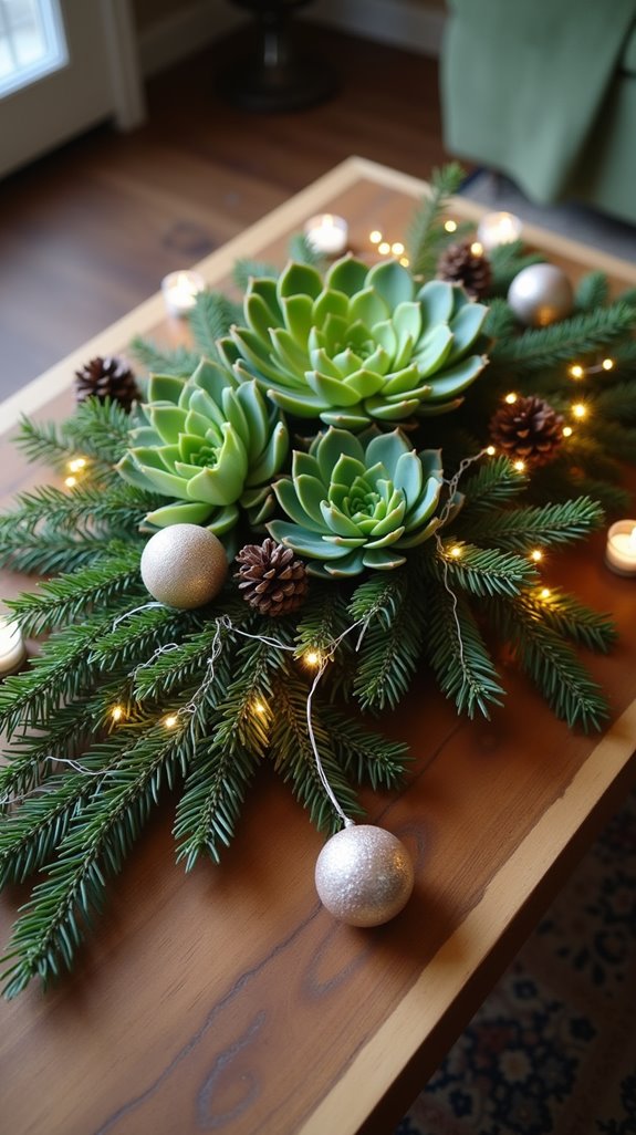 succulents and cedar elegance