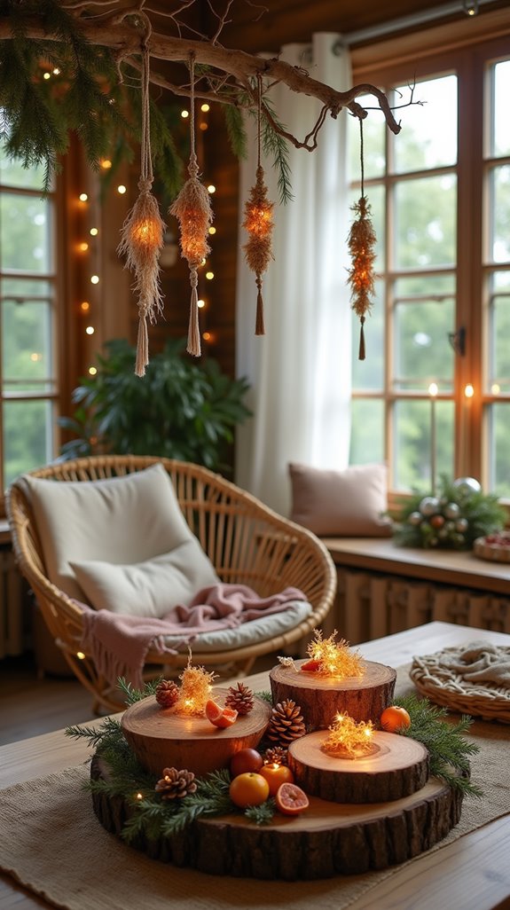 sustainable holiday wood decor