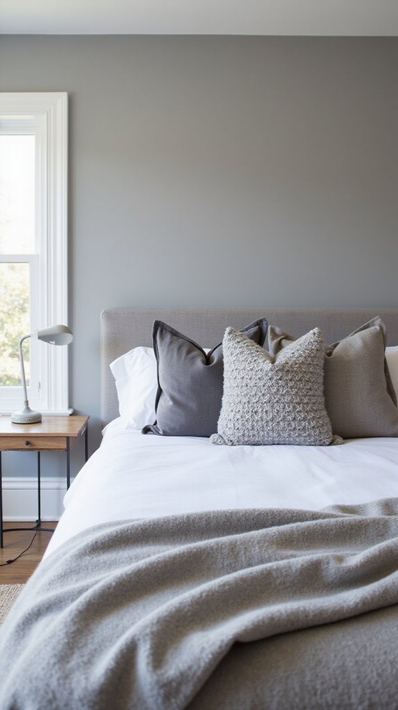 textured grey throw pillows