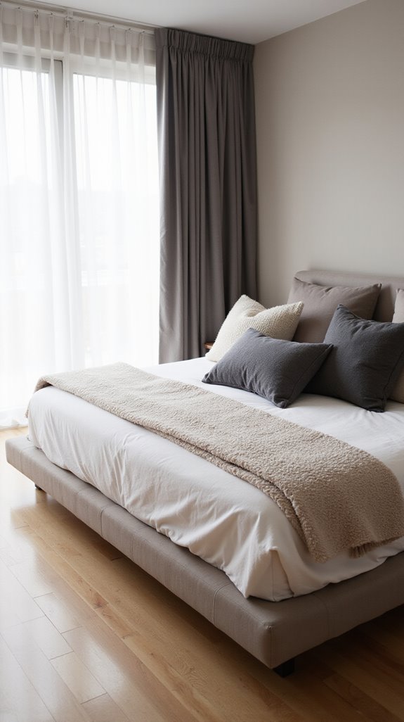 textured pillows enhance decor