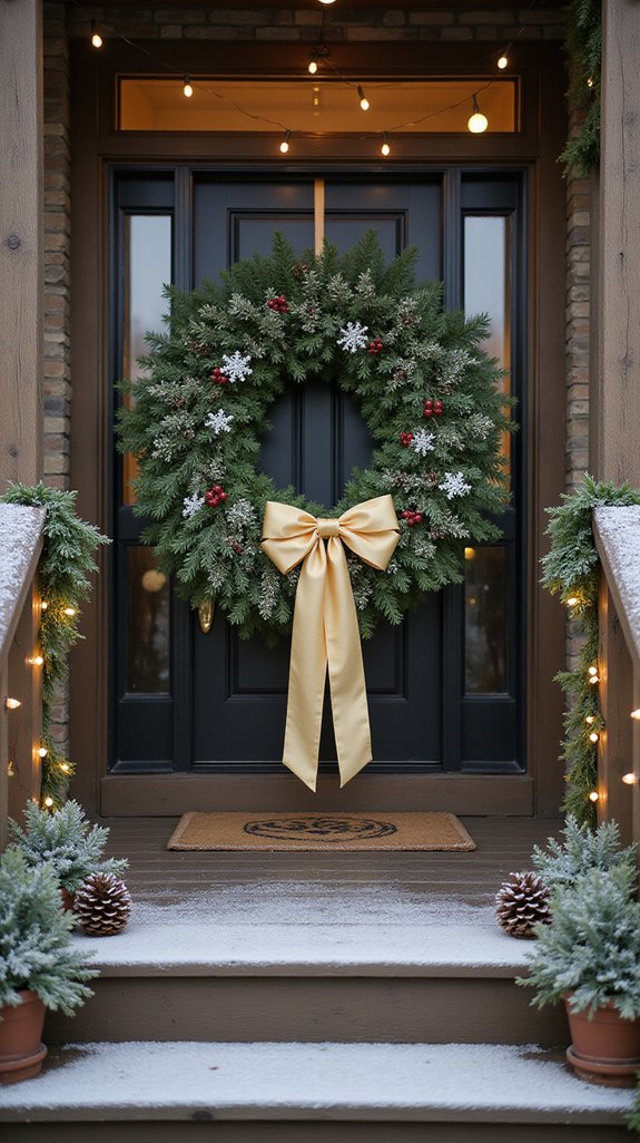 timeless festive door decoration