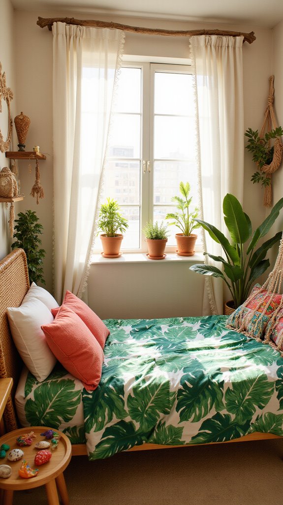 tropical paradise bedroom retreat