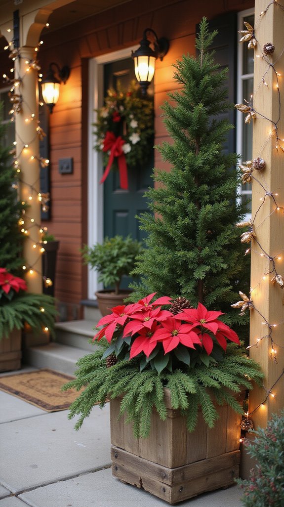 vibrant seasonal holiday planters