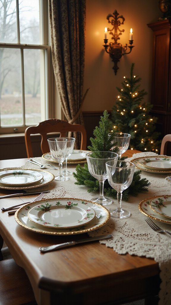 vintage festive dinnerware charm