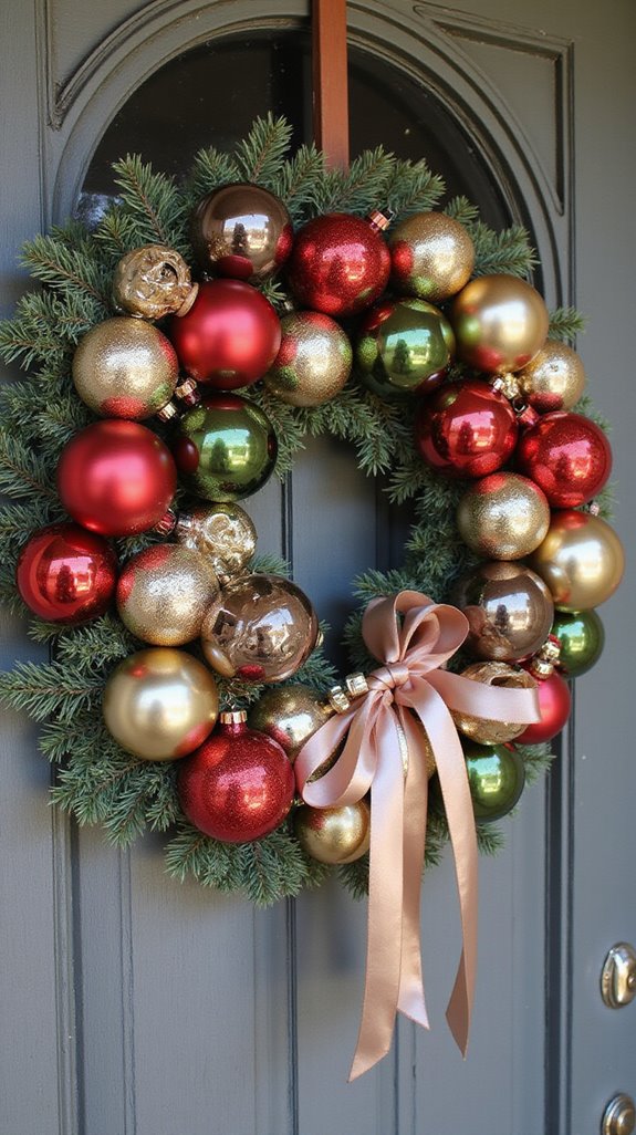 vintage ornament wreath creation