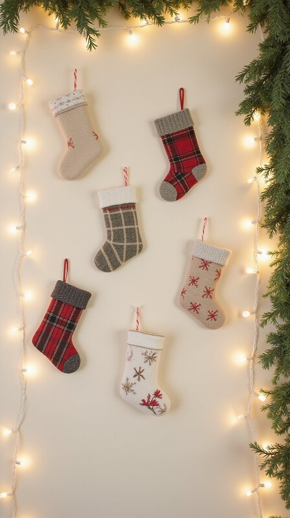 whimsical mitten and stocking decor