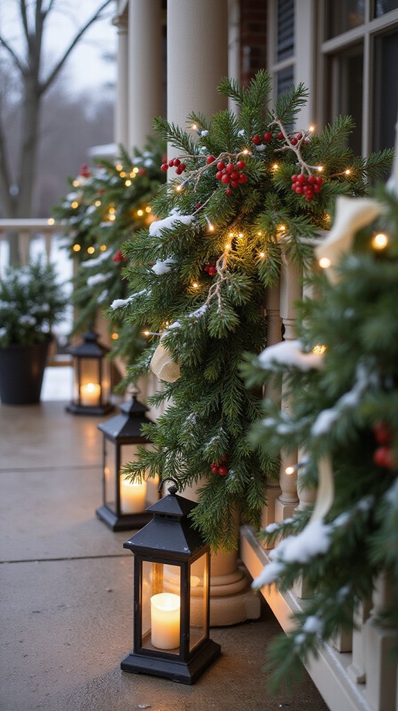 whimsical outdoor christmas garlands