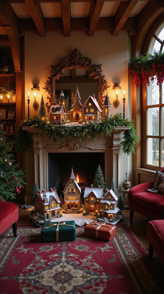 whimsical vintage christmas village