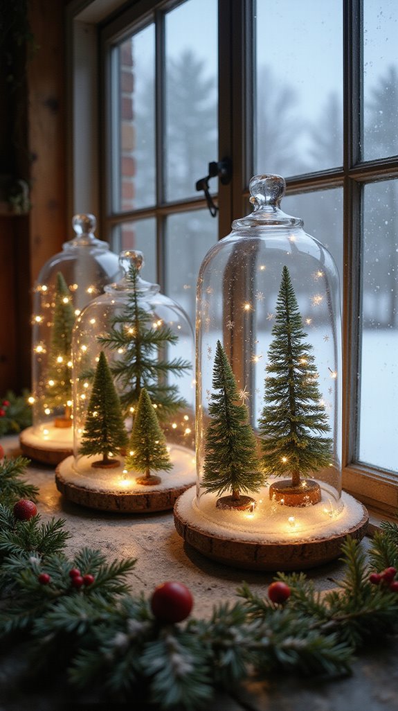 whimsical winter terrarium decor