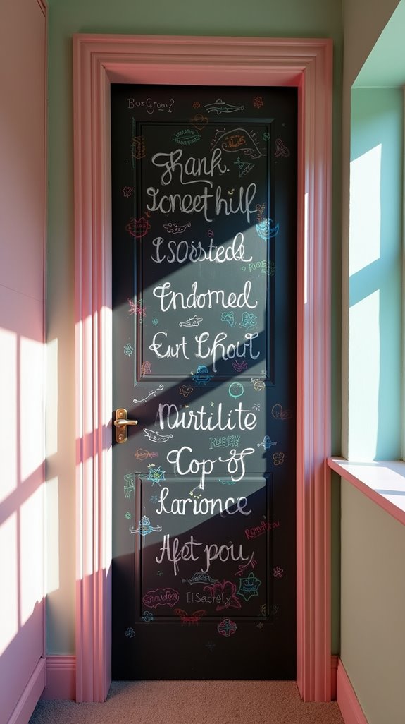 chalkboard door for creativity