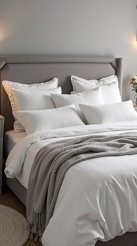 cozy layered bedding design
