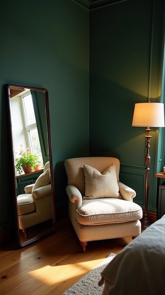 cozy nook with mirror