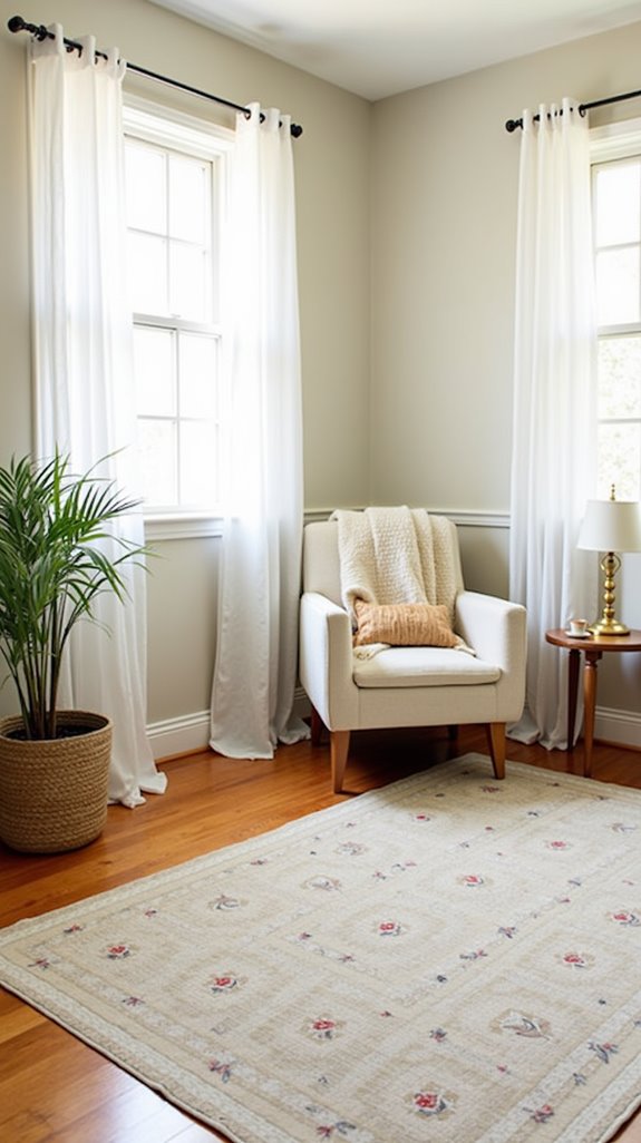 define spaces with area rugs