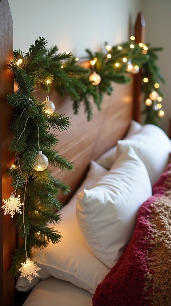 diy festive bed garland
