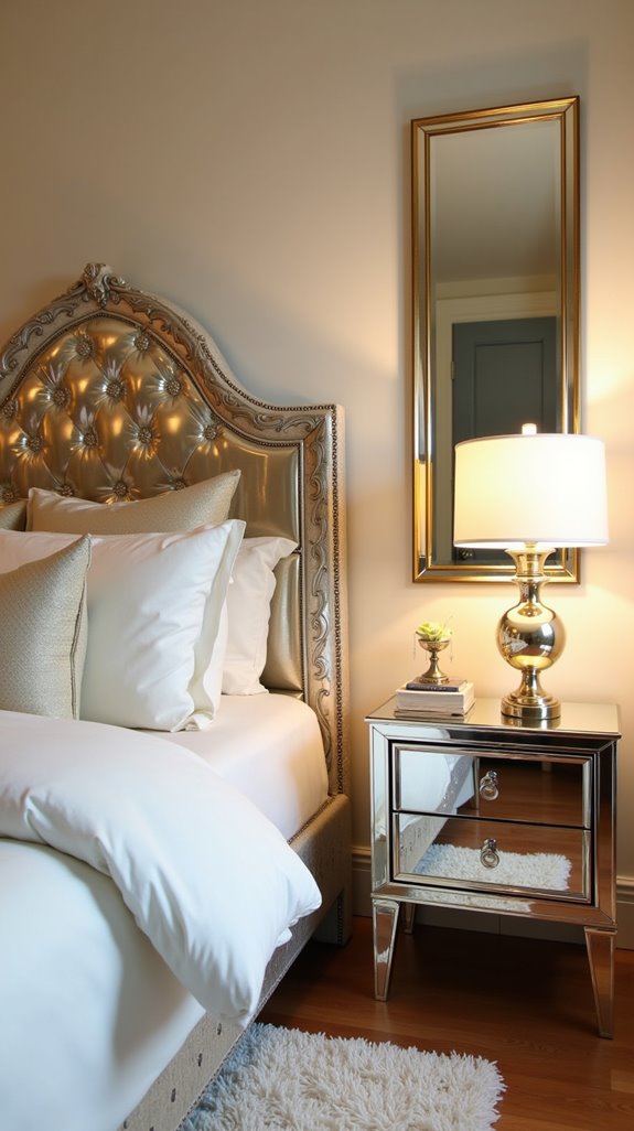 glamorous mirrored furniture elegance