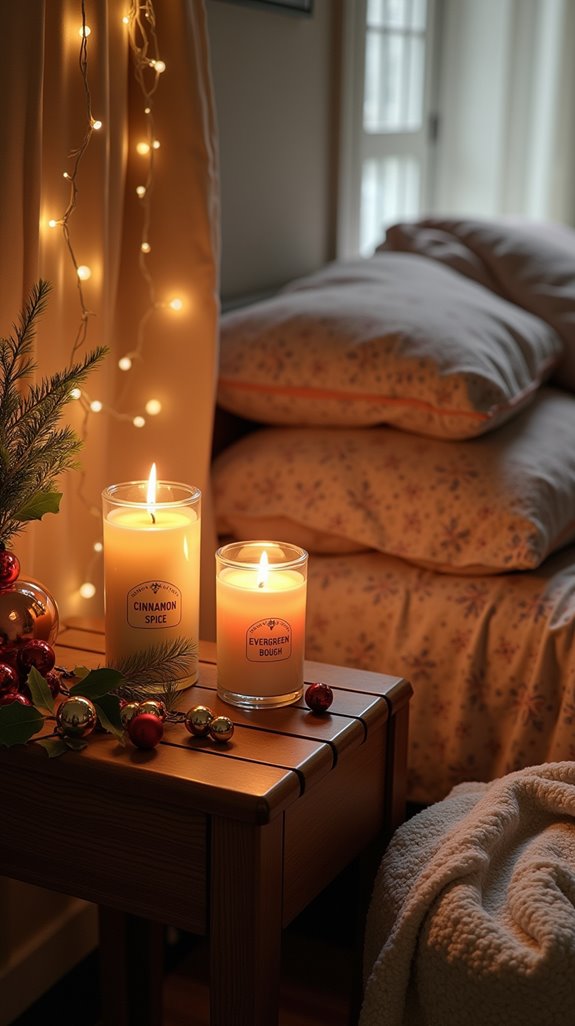 holiday scented candle ambiance